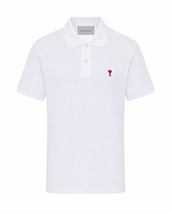 26FW 아미 알렉산드르 마티우시 폴로 티셔츠 BFUPL001 760100 WHITE