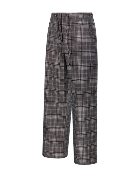 26FW 에스막스마라 스트레이트 팬츠 2629136083600 001 BLU MARINO DIS CHECK - 'S MAX MARA