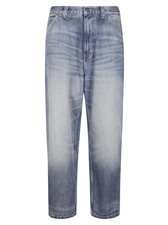 26FW 칼하트 WIP OG 싱글 니 팬츠 I034871 014Q WORN USED WASH BLUE