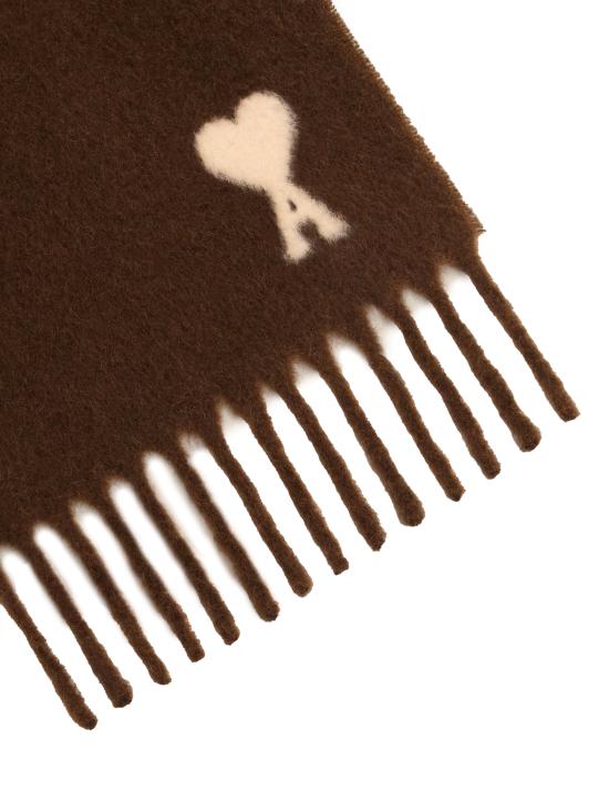 26FW 아미 알파카 아미 드 꾀흐 스카프 USF673 BROWN - AMI