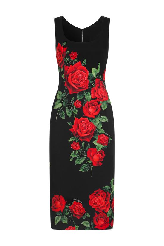 26FW 돌체앤가바나 미디 원피스 F622MTFSA9R HN6EJ ROSE ROSSE F NERO