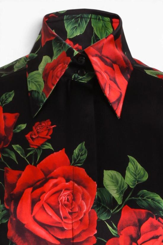 26FW 돌체앤가바나 블라우스 F5R64TIS133 HN6EJ ROSE ROSSE F NERO - DOLCE & GABBANA