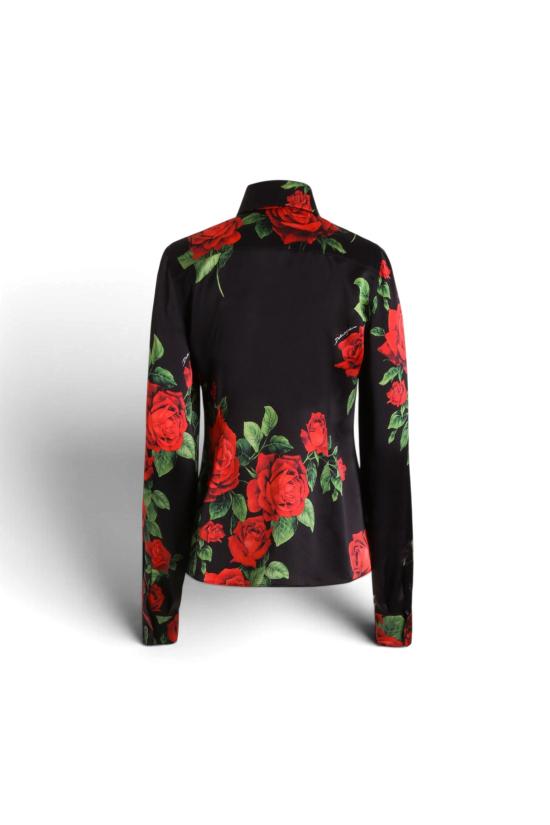 26FW 돌체앤가바나 블라우스 F5R64TIS133 HN6EJ ROSE ROSSE F NERO - DOLCE & GABBANA