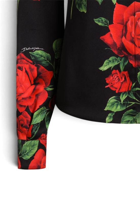 26FW 돌체앤가바나 블라우스 F5R64TIS133 HN6EJ ROSE ROSSE F NERO - DOLCE & GABBANA