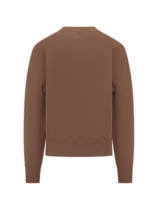 26FW 아미 톤온톤 하트 로고 코튼 스웨트셔츠 USW755749 2221 MARRON CHOCOLAT - AMI