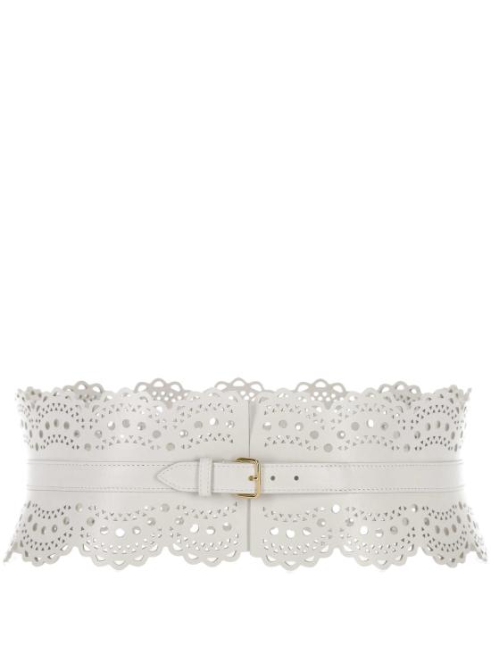 26FW 알라이아 벨트 AA1C082GI251 020 WHITE CASSE