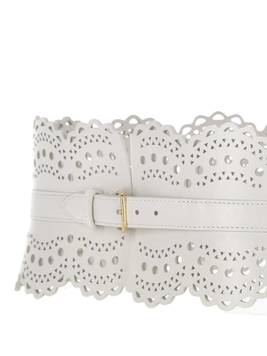 26FW 알라이아 벨트 AA1C082GI251 020 WHITE CASSE - ALAIA