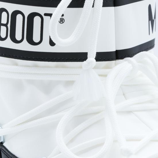 26FW 문부츠 아이콘 나일론 로우 부츠 80D1409340 A001 BLACK WHITE - MOON BOOT