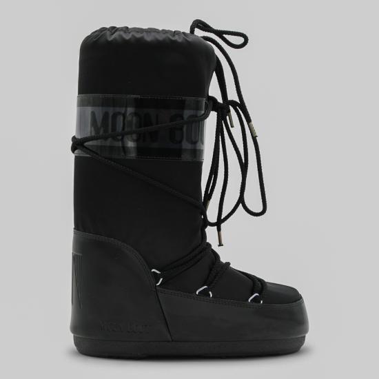 26FW 문부츠 아이콘 글랜스 플래티넘 새틴 부츠 80D1401680 N001 BLACK