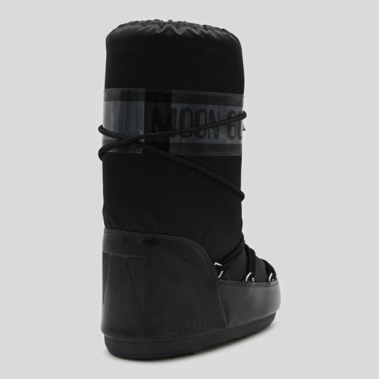 26FW 문부츠 아이콘 글랜스 플래티넘 새틴 부츠 80D1401680 N001 BLACK - MOON BOOT