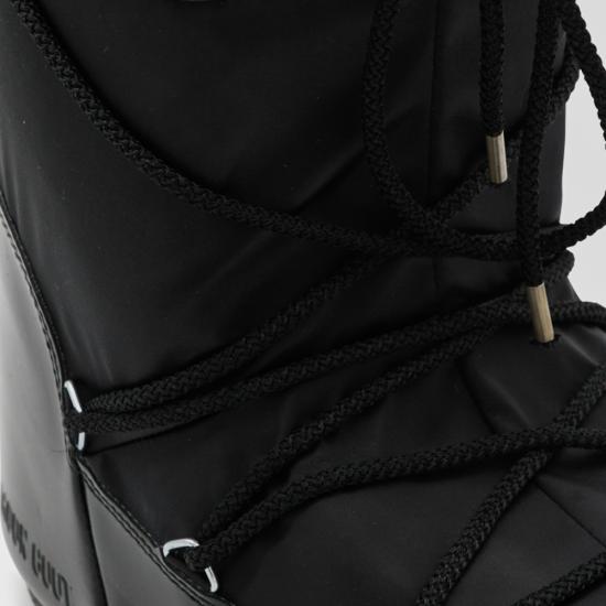 26FW 문부츠 아이콘 글랜스 플래티넘 새틴 부츠 80D1401680 N001 BLACK - MOON BOOT