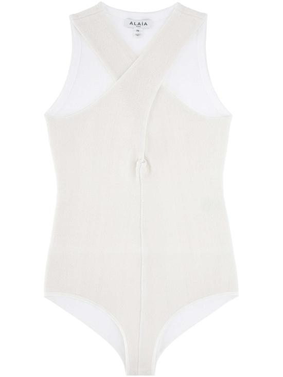 26FW 알라이아 미디 원피스 AA9B1128K212D 054 BLANC NATUREL