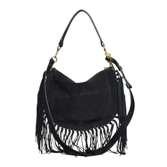 26FW 이자벨마랑 오스칸 호보 프린지 디테일 핸드백 BF0066FCC3C14M 01BK NERO - ISABEL MARANT