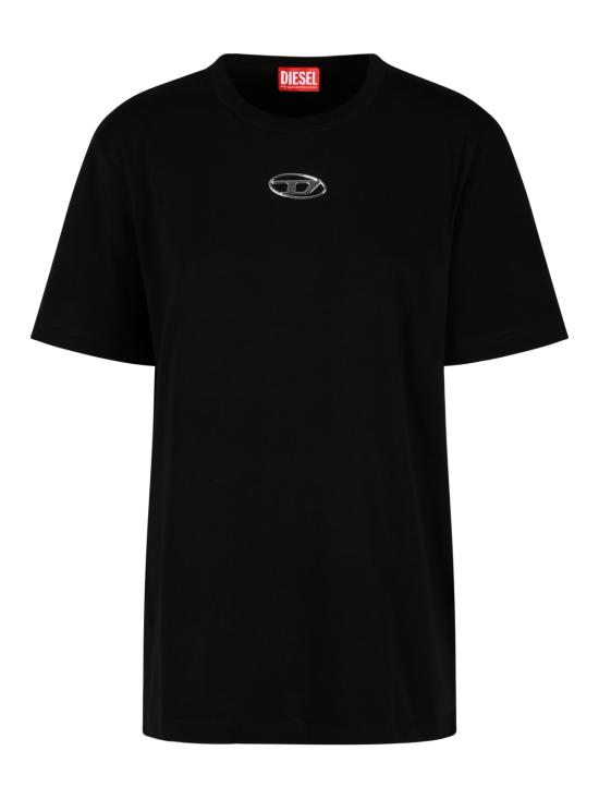 26FW 디젤 T-어드저스트-Od 메탈릭 오발 D 티셔츠 A17880 0CLBR9XX - DIESEL