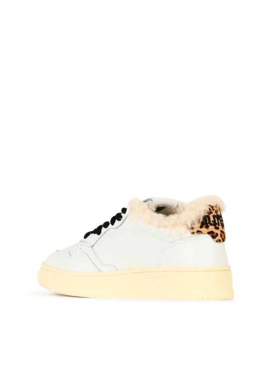 26FW 오트리 스니커즈 AUXW OC02 LEA POLACE WHITE LEOPARD - AUTRY