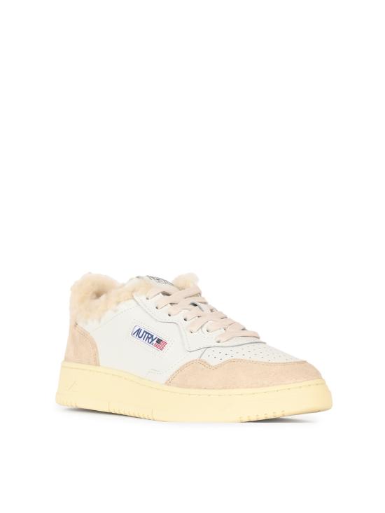 26FW 오트리 스니커즈 AUXW LS75 LEAT SUEDE WHT GOLD - AUTRY