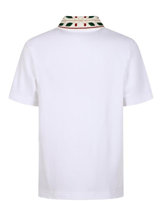 26FW 카사블랑카 폴로 티셔츠 MPF26JTP49901 BRIGHT WHITE - CASABLANCA