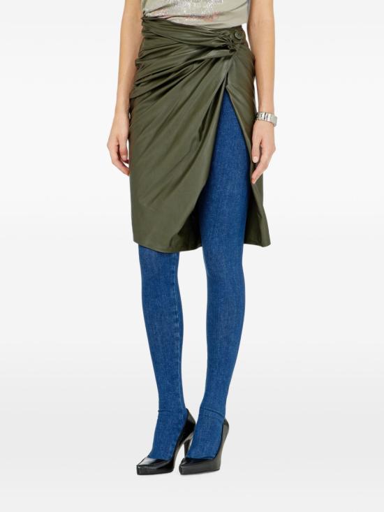 26FW 디젤 미디 스커트 A251960PEBH 98K DARK KHAKI - DIESEL