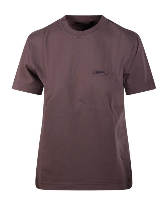 26FW 자크뮈스 그로그랭 로고 솟슬리브 티셔츠 TSW00550AJ00029 850 BROWN