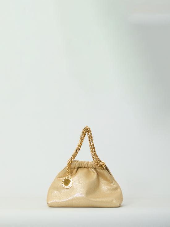 26FW 스텔라 맥카트니 팔라벨라 드로스트링 숄더백 7B0144 GOLD
