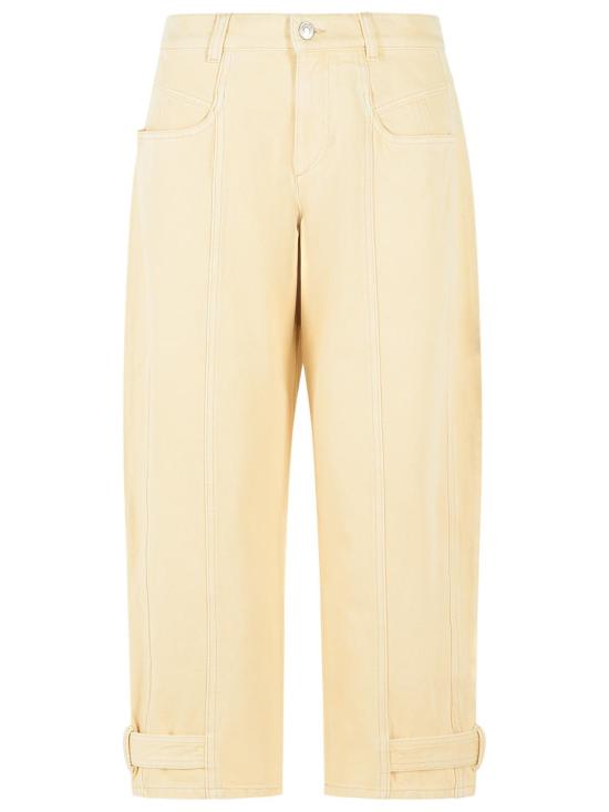 26FW 이자벨마랑 레자 크롭 진 PA0779FA D3H01I90BE Beige