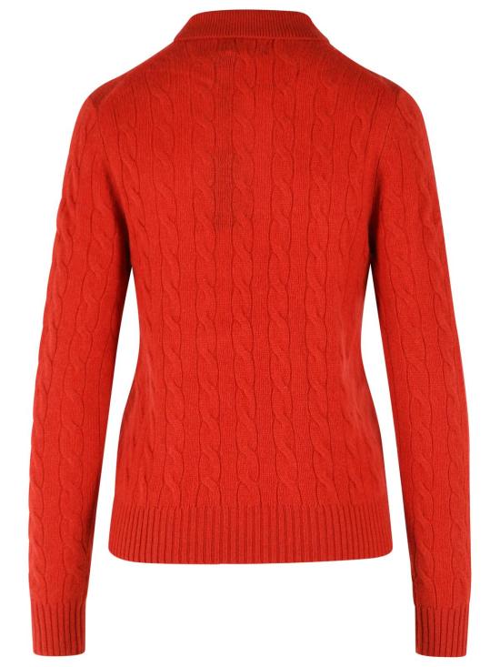 26FW 폴로 랄프로렌 케이블 폴로 니트 211972132501 Red - POLO RALPH LAUREN