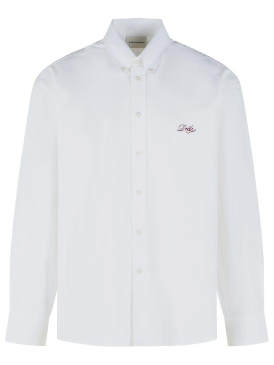 26FW 드롤드무슈 긴팔 셔츠 M SH271 CO320WT White