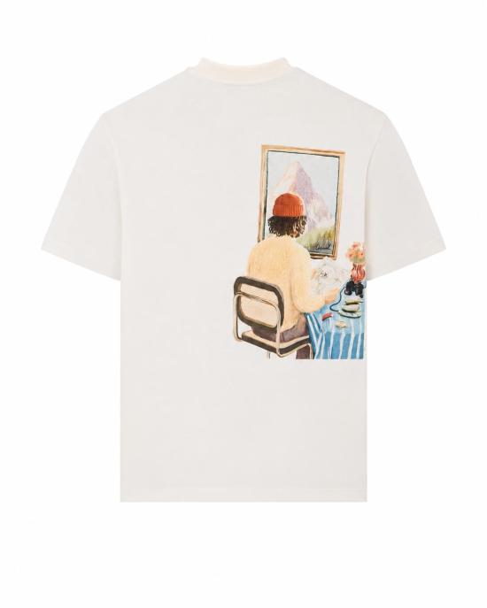 26FW 에드몬드 스튜디오 반팔 티셔츠 3033010 OFF WHITE
