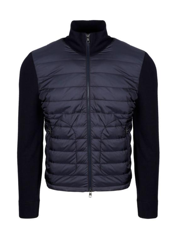 26FW 몽클레어 패딩 울 가디건 9B50700 A9341 777 NAVY BLUE DOM