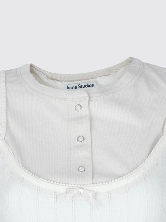 26FW 아크네 스튜디오 레이어드 로고 티셔츠 AL0556 6D8 WHITE DOM - ACNE STUDIOS