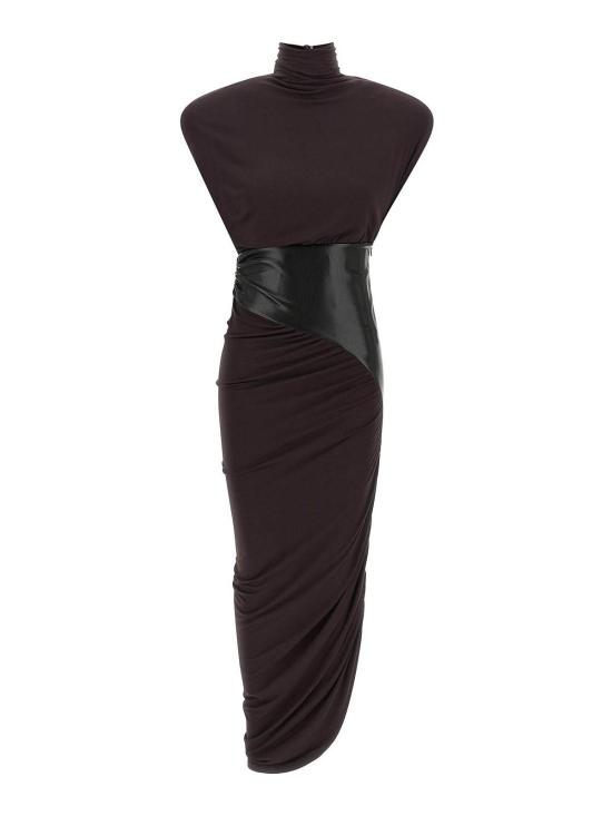 26FW 안다마네 미디 스커트 T200121ATJV053 DARK RED