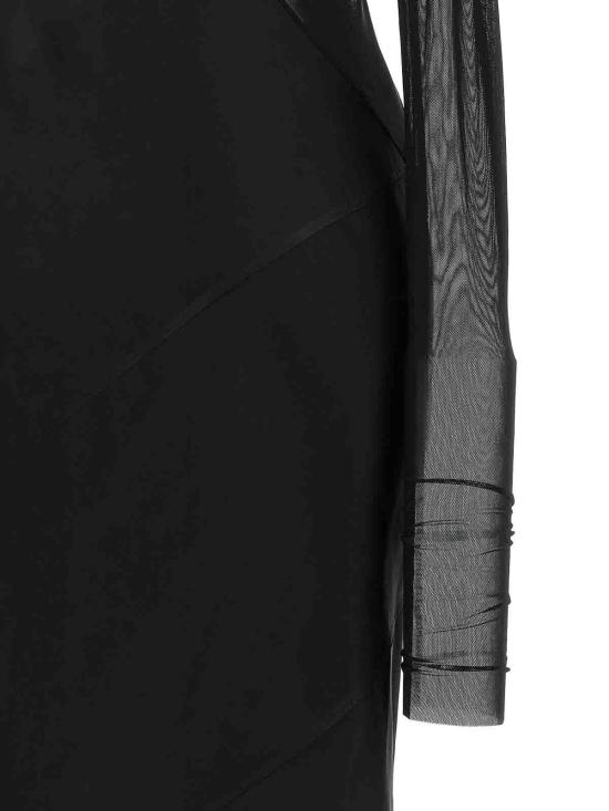 26FW 릭 오웬스 미디 스커트 RP02F5578TUSCHS09 BLACK - RICK OWENS
