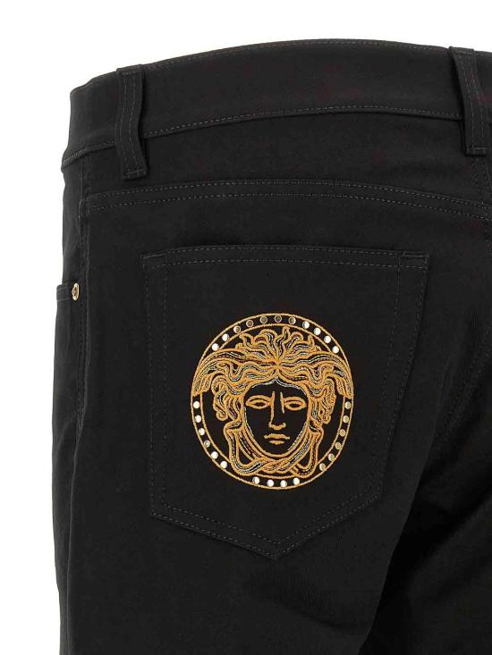 26FW 베르사체 스트레이트 팬츠 10270171A192981D040 BLACK - VERSACE