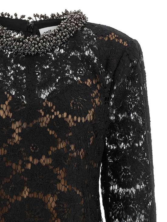 26FW 셀프 포트레이트 미디 스커트 AW26045SBLACK - SELF PORTRAIT
