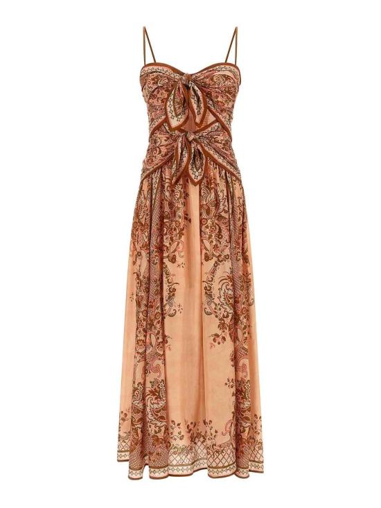 26FW 짐머만 미디 스커트 8062DSS261PPSFL NUDE NEUTRALS