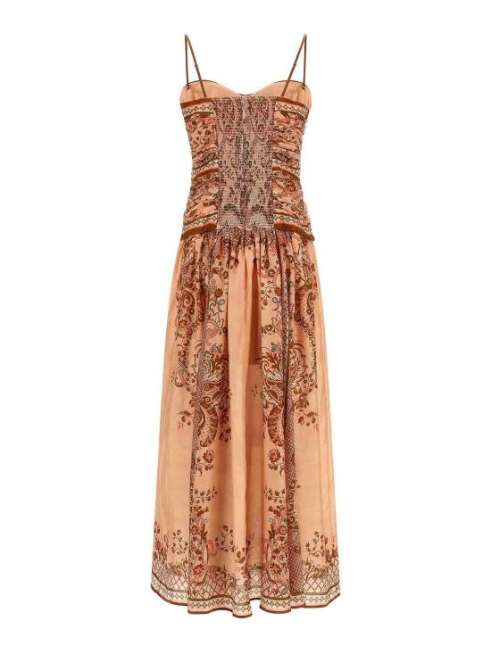 26FW 짐머만 미디 스커트 8062DSS261PPSFL NUDE NEUTRALS - ZIMMERMANN