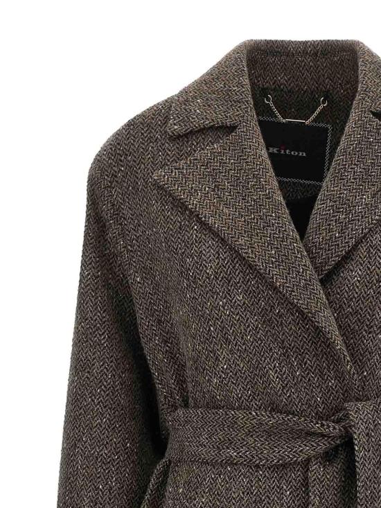 26FW 키톤 트렌치 코트 D62612K0544I02MARRONE BROWN - KITON
