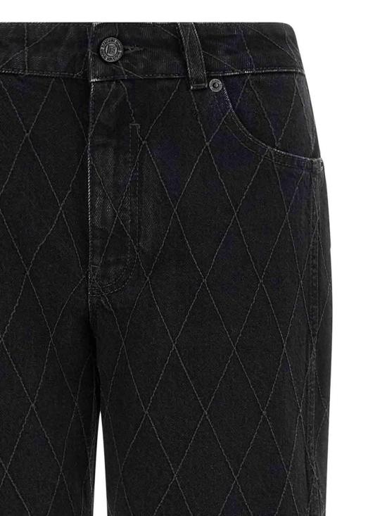26FW 발망 스트레이트 팬츠 HF1MI052DG130PC BLACK - BALMAIN
