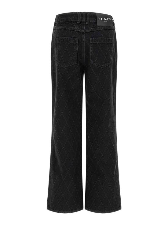 26FW 발망 스트레이트 팬츠 HF1MI052DG130PC BLACK - BALMAIN