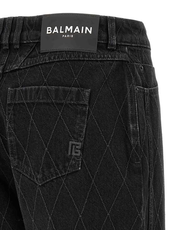 26FW 발망 스트레이트 팬츠 HF1MI052DG130PC BLACK - BALMAIN