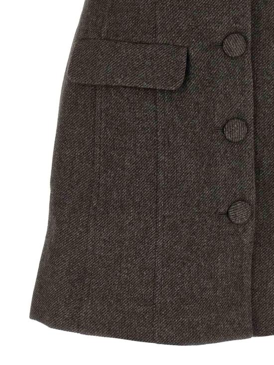 26FW 셀프 포트레이트 미디 스커트 AW26076SBROWN - SELF PORTRAIT