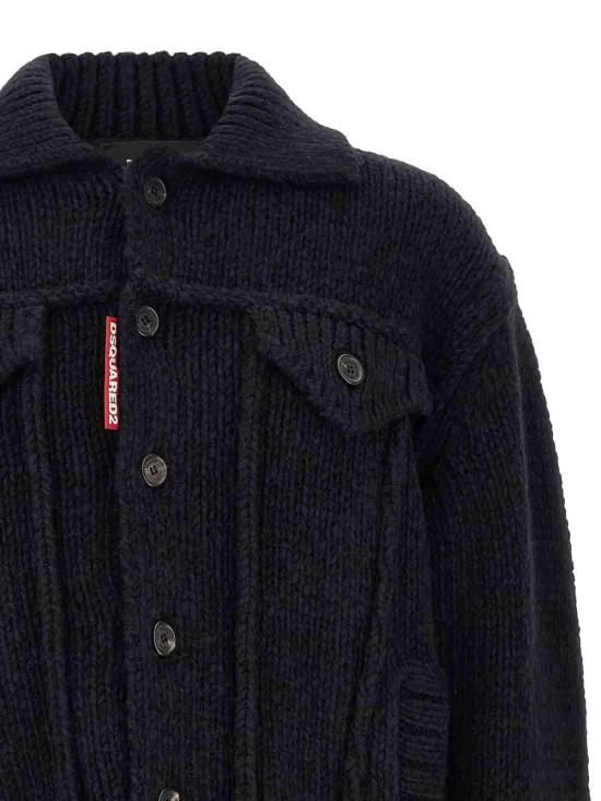 26FW 디스퀘어드2 가디건 S74HA1638D13240477 BLUE - DSQUARED2