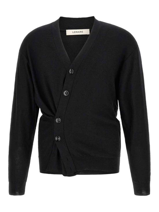 26FW 르메르 릴렉스 트위스트 가디건 PO0052LK1063BK999 BLACK - LEMAIRE