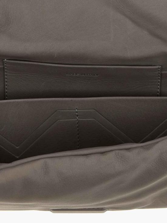 26FW 릭 오웬스 패디드 레더 플랩 클러치 백 RA02F0923LBLPT134 GREY - RICK OWENS