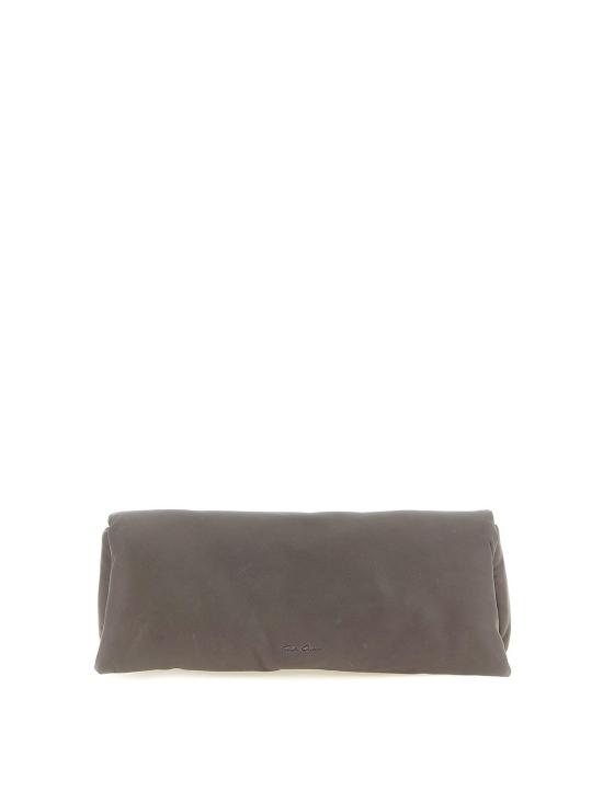 26FW 릭 오웬스 패디드 레더 플랩 클러치 백 RA02F0923LBLPT134 GREY
