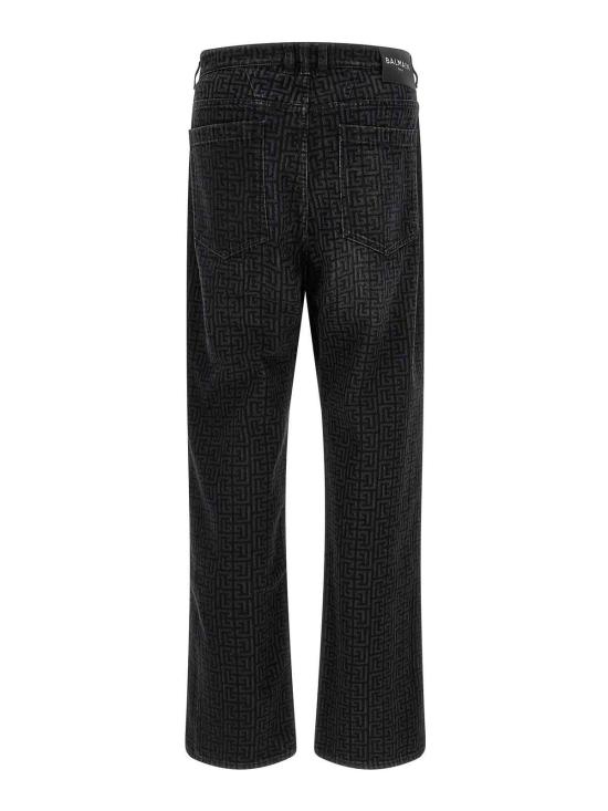 26FW 발망 스트레이트 팬츠 HH1ML138DG40ELR BLACK - BALMAIN