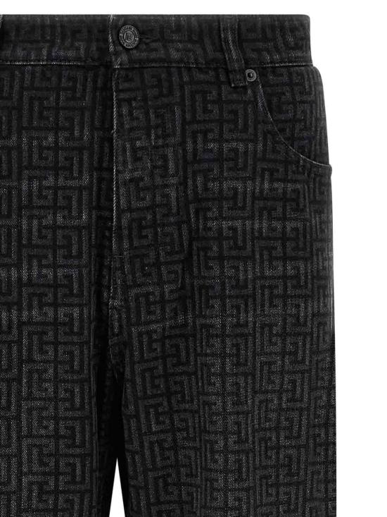 26FW 발망 스트레이트 팬츠 HH1ML138DG40ELR BLACK - BALMAIN