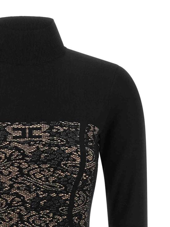 26FW 엘리자베타프랜치 미디 스커트 AM27Q66E2FR9 BLACK - ELISABETTA FRANCHI