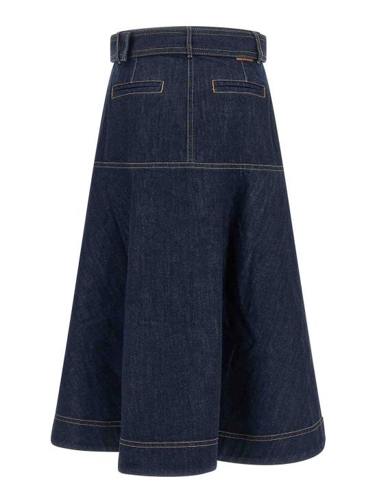 26FW 짐머만 미디 스커트 0520SF26RHABL BLUE - ZIMMERMANN