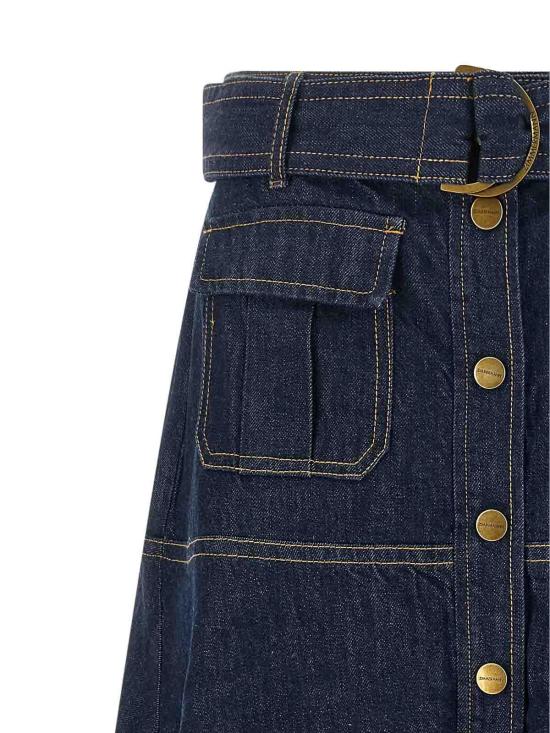 26FW 짐머만 미디 스커트 0520SF26RHABL BLUE - ZIMMERMANN